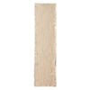 Extra long linen blend table runner on a white background