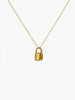 Lock Necklace gold filled by ABLE on a white background