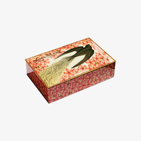 Louis Sherry twelve pice tin with john derian blackbird design