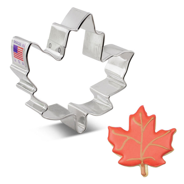Maple Leaf Cookie Cutter by Ann Clarke on a white background