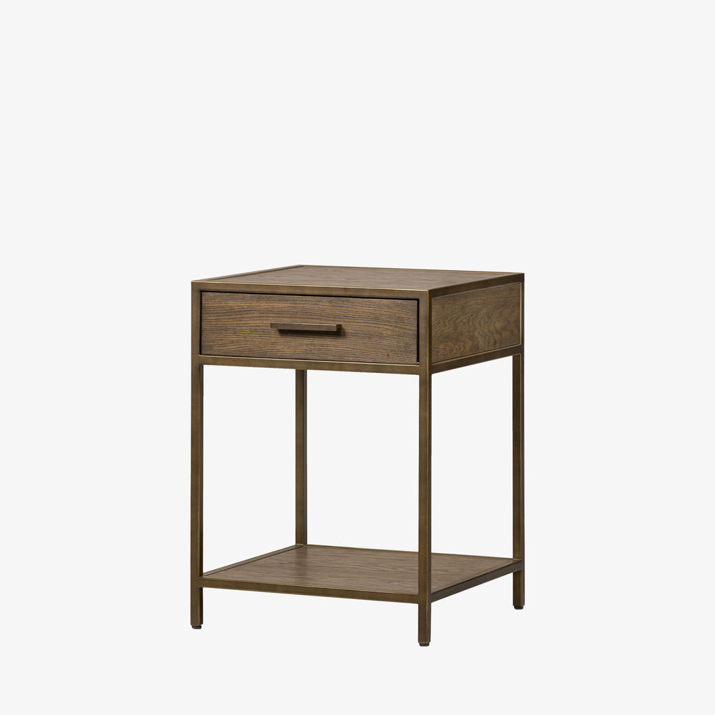 Four Hands Mason Nightstand in Dark Hazel on a white background