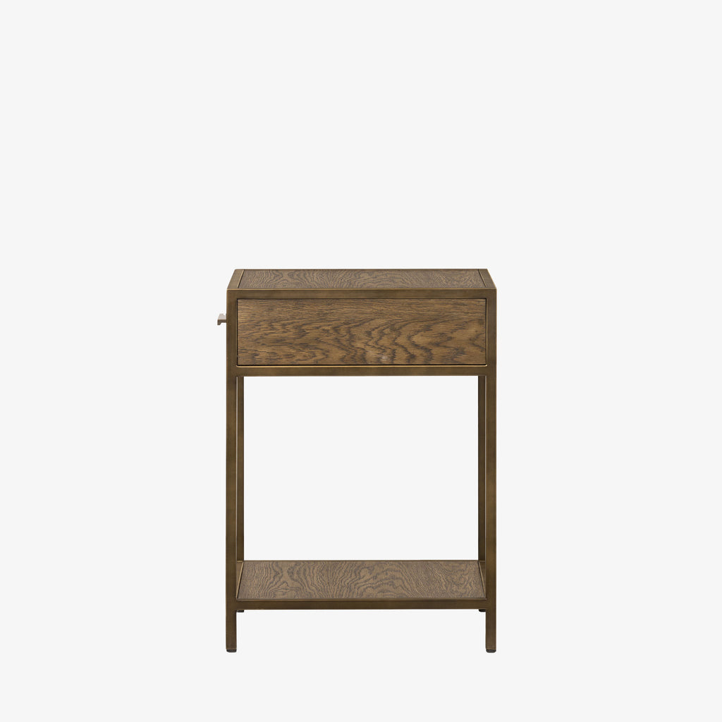 Four Hands Mason Nightstand in Dark Hazel on a white background