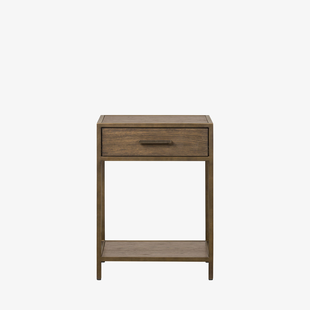 Four Hands Mason Nightstand in Dark Hazel on a white background