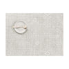 Chilewich mosaic rectangle placemat in grey on  a white background