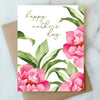 Happy mother's day card with large pink blooms