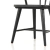 Black 'Naples' Windsor style dining chair with wrap around back and round tenoned back by four hands furniture on a white background