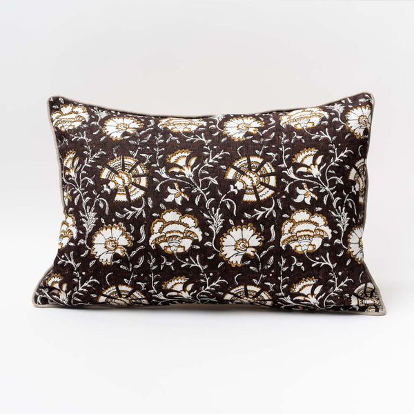 Black Textured Eco Friendly Lumbar Pillow - Kishmish