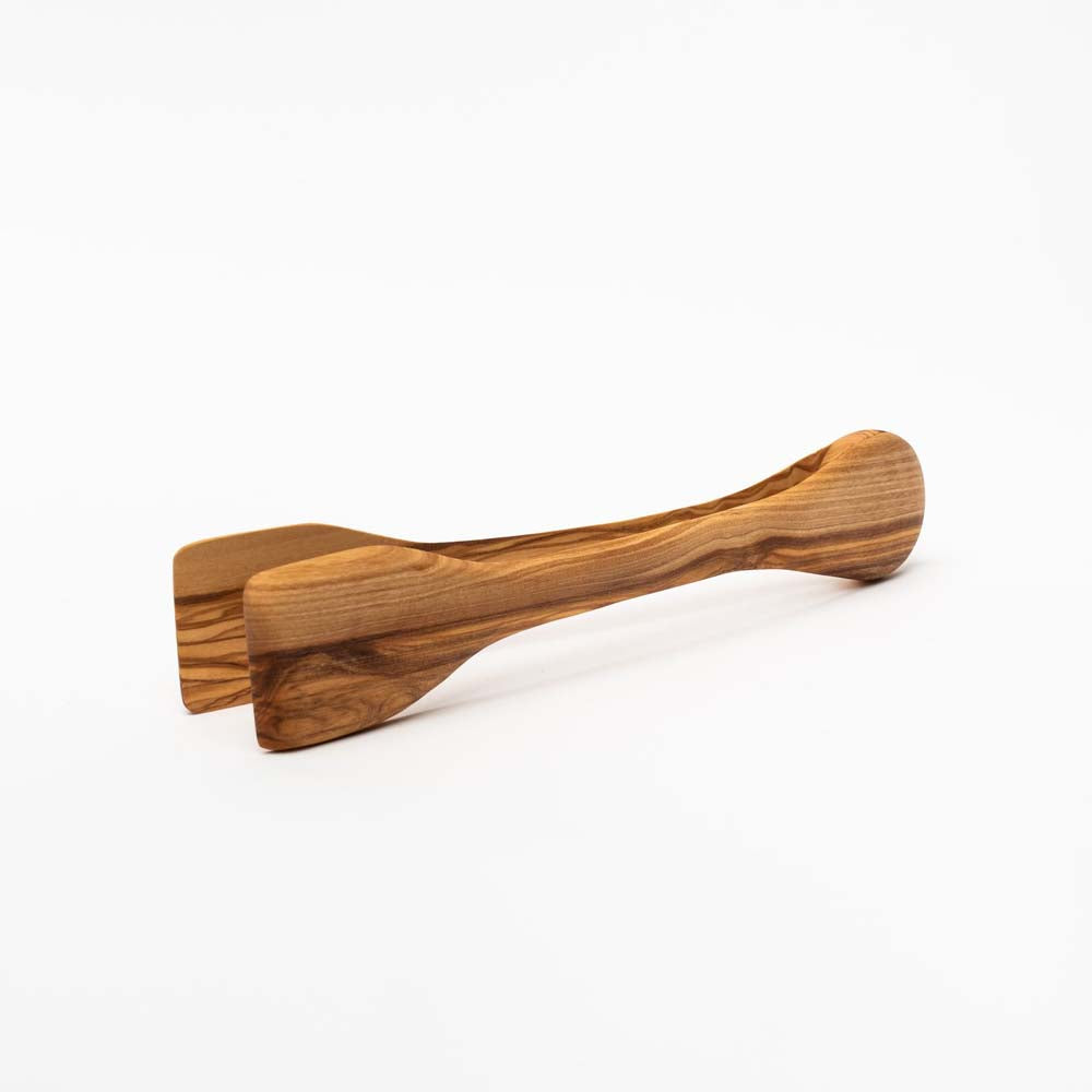Olivewood Tongs on a white background