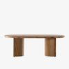 Four hands brand oval wood 'Paden' coffee table on a white background