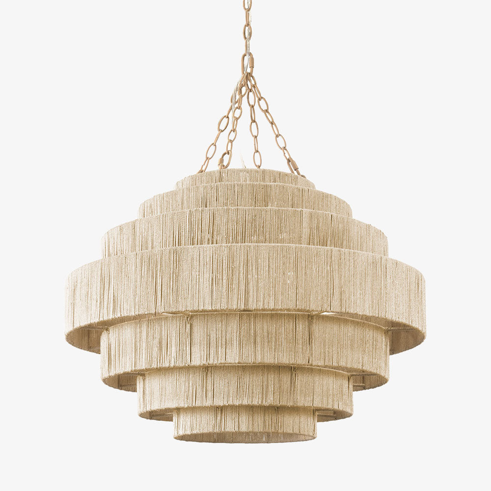 Palecek Everly Pendant in Natural on a white backgrdound
