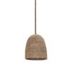 rattan frame and natural rope Palecek Green Oaks Pendant light on a white background