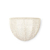 Ivory coco beads Palecek Quinn Sconce on a white background 