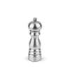 Peugeot Paris brand stainless 7 inch salt mill on white background