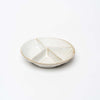 White peace sign trinket dish on a white background