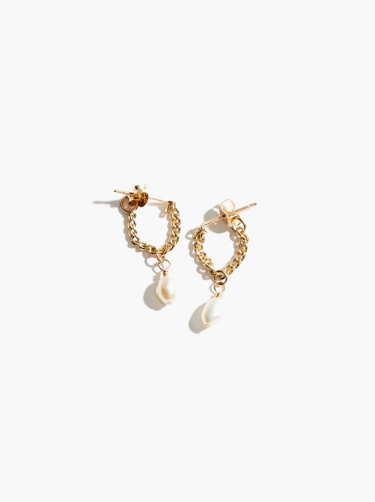Able jewelry brand pearl drop earrings 