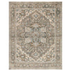 Jaipur living Salinas rug with center medallion and pop of sky blue 