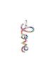 Scream Pretty brand love charm with rainbow colored stones on a white background