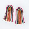 INK + ALLOY Rainbow Rainbow Fringe Seed Bead Earrings on a white background
