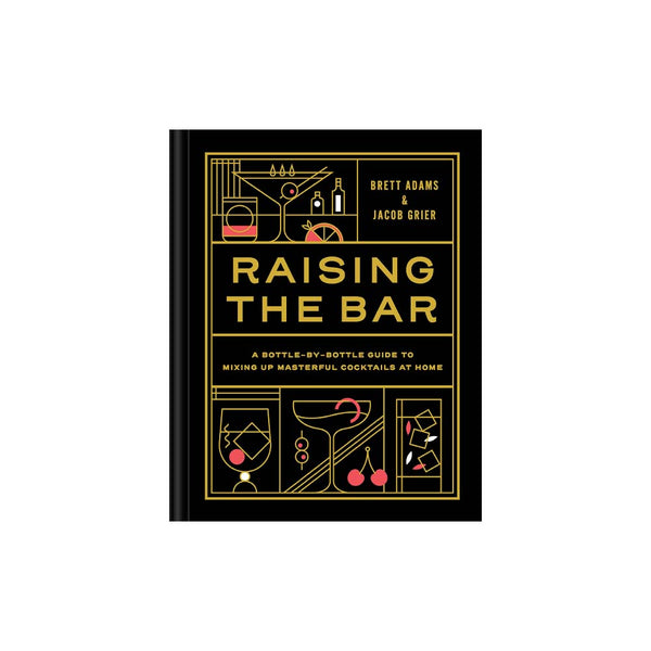 Black front cover of book titled 'raising the bar'  on a white background