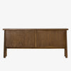 Dark wood 'Renaud' side board with four doors and fingerhole pulls by four hands furniture on a white background