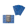 Rock 'n roll trivia blue box with cards on a white background