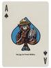 Art of Play brand Smokey Bear green and white playing card with smokey bear image on a white background