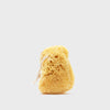 Natural sea sponge with rope on a white background