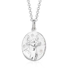 Scream Pretty brand silver Taurus zodiac star sign necklaces on a white background