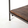 Three shelf 'Simien' console table with gunmetal iron frame by four hands furniture on a white background