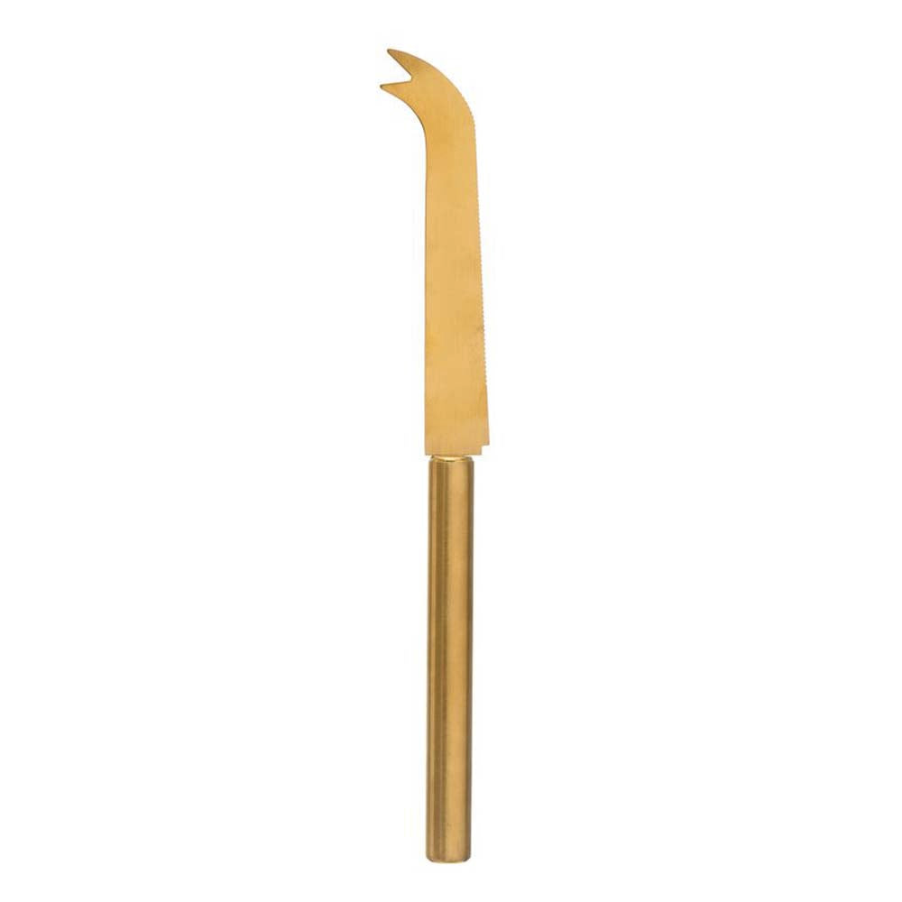 Gold finish Stainless Steel Cheese Knife on a white background