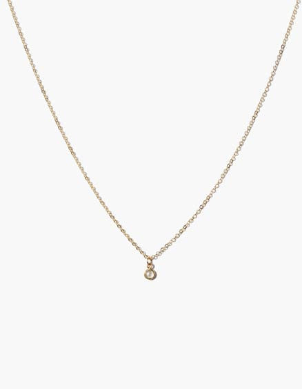 Able brand Stella drop necklace on a white background
