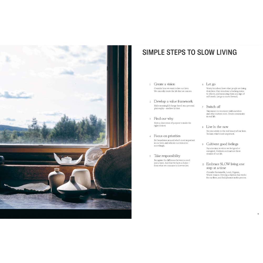 Table of contacts for book: Still the slow home. On a white background