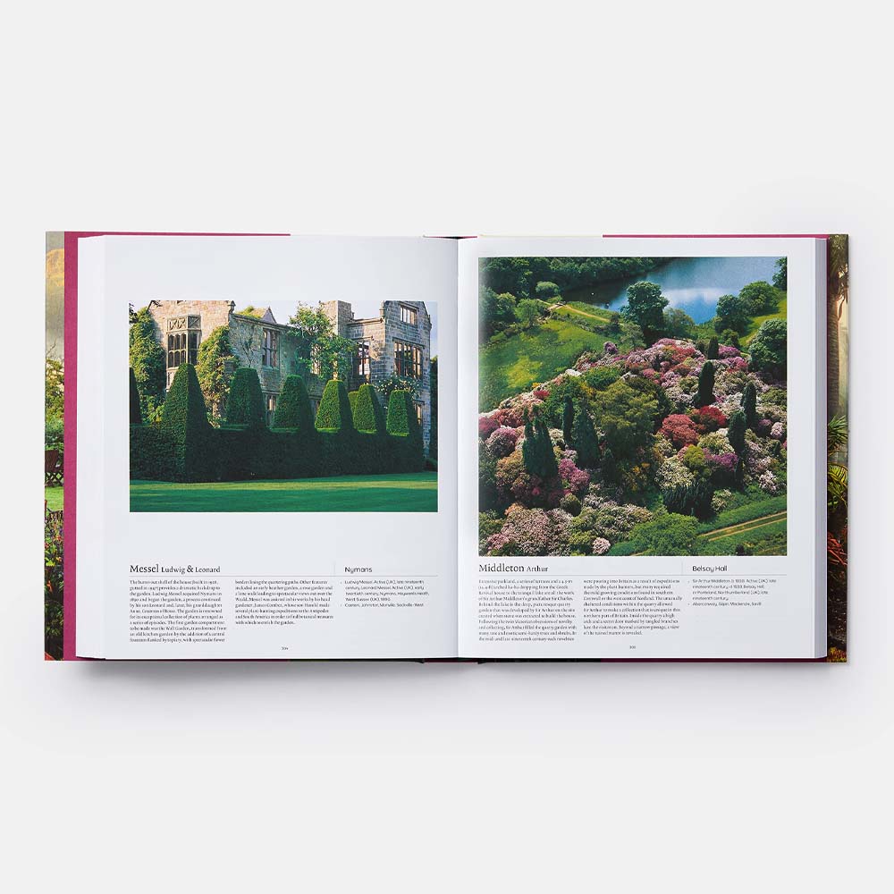 Interior pages of book titled 'The Garden Book' published by Phaidon