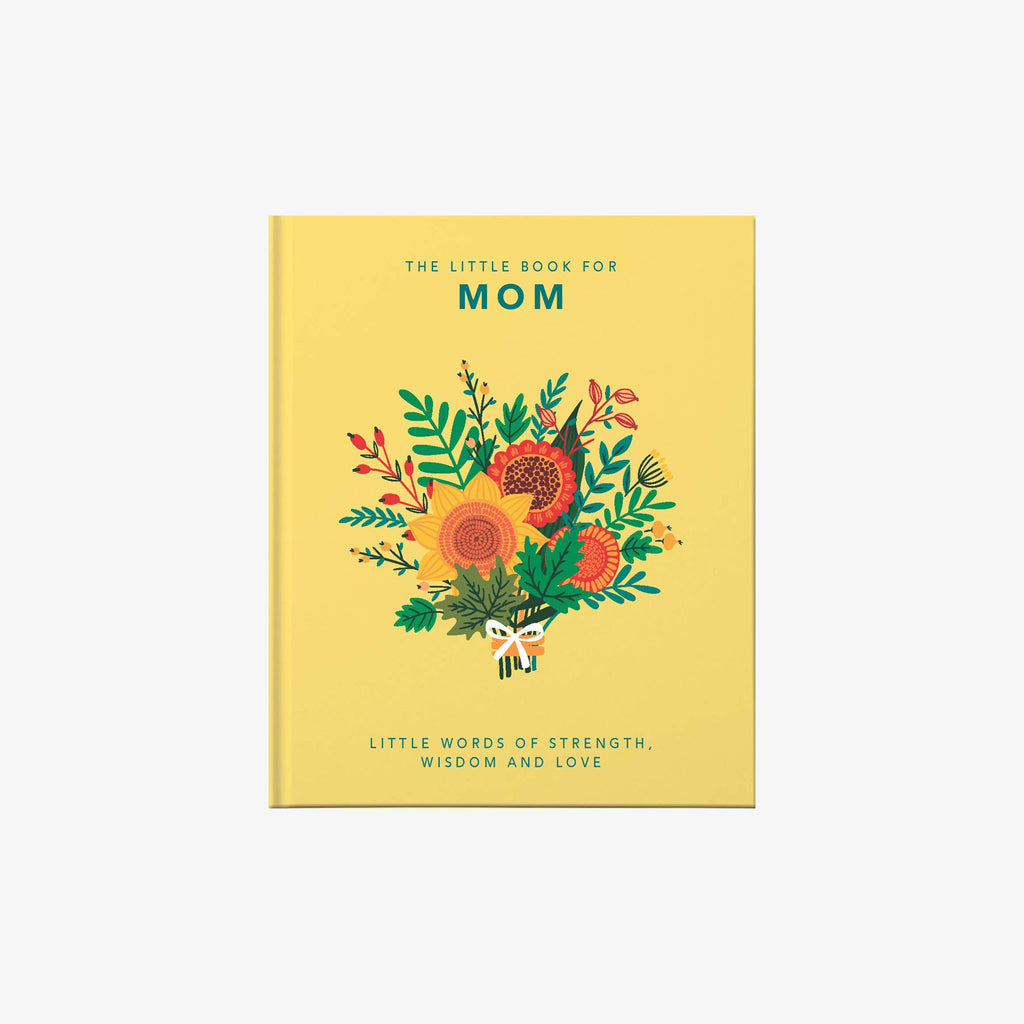 Yellow cover of 'the little book of mom'