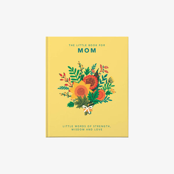 Yellow cover of 'the little book of mom'
