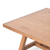 Waxed pine 'Trellis' rectangular coffee table by four hands furniture on a white background