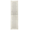 Pure linen hand-screened wine list table runner on a white background