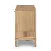 Wood four door 'Zuma' sideboard with shelf underneath by four hands furniture on a white background