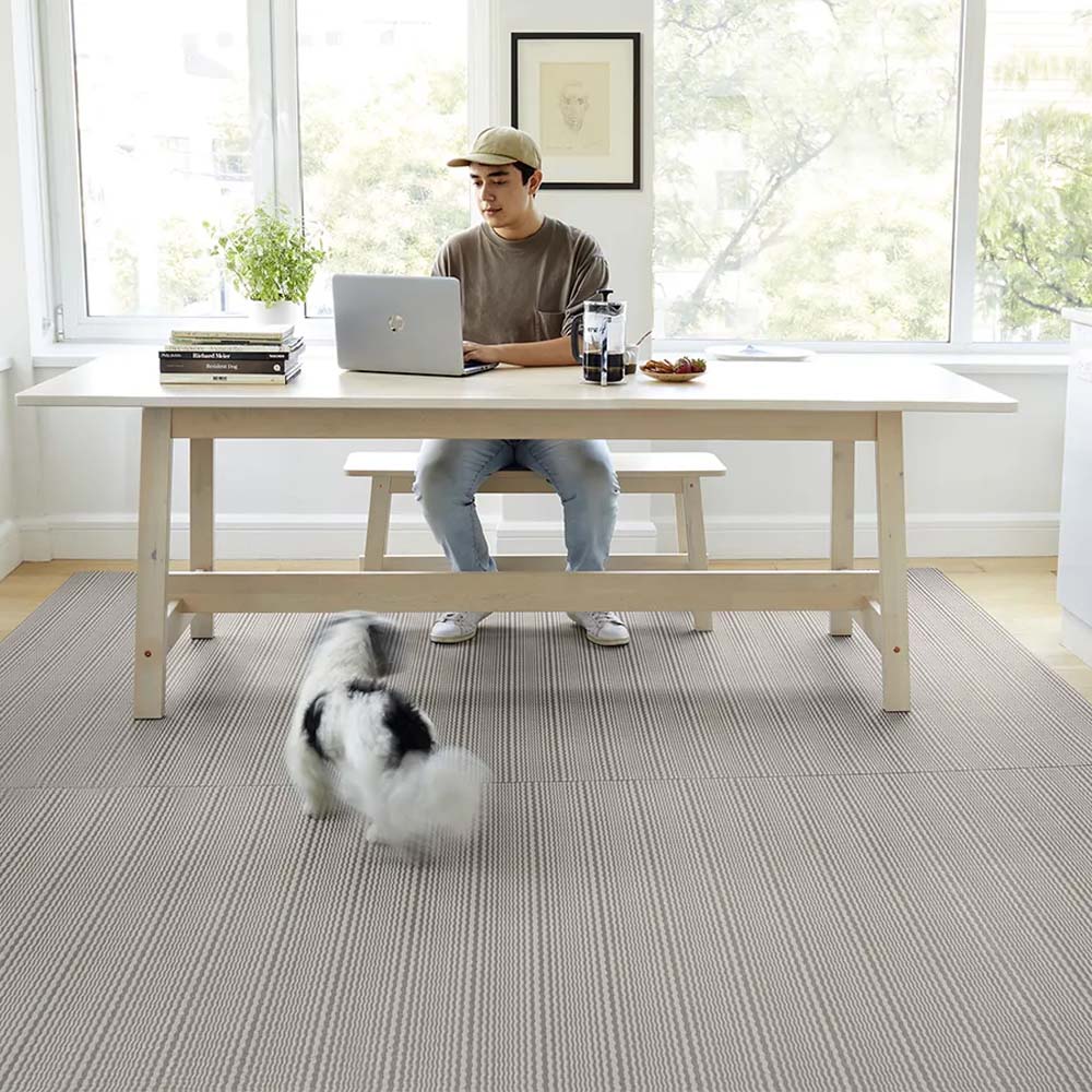 Chilewich Swell Woven Floor Mats - Stone - Addison West 